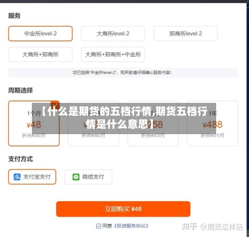 【什么是期货的五档行情,期货五档行情是什么意思】