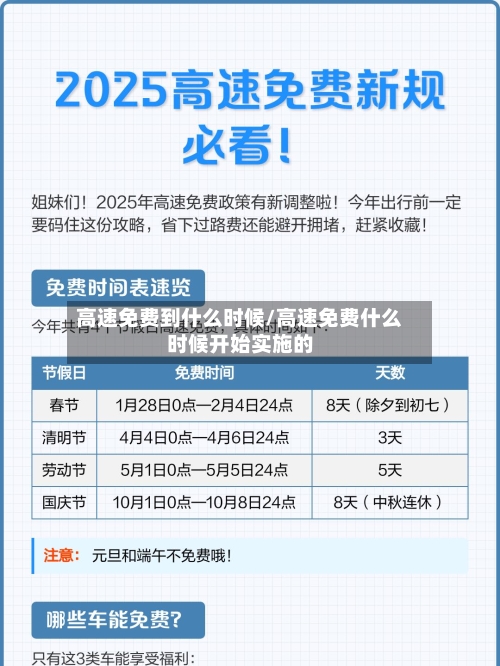 高速免费到什么时候/高速免费什么时候开始实施的