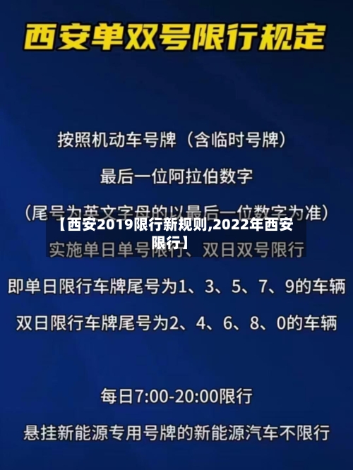 【西安2019限行新规则,2022年西安限行】