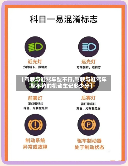 【驾驶与准驾车型不符,驾驶与准驾车型不符的机动车记多少分】-第2张图片