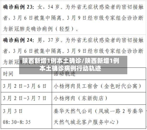 陕西新增1例本土确诊/陕西新增1例本土确诊病例行动轨迹-第3张图片