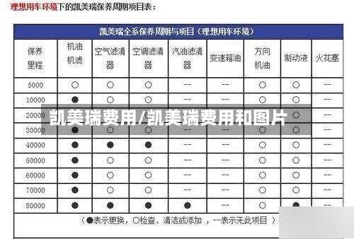 凯美瑞费用/凯美瑞费用和图片