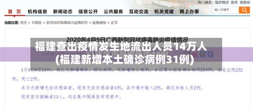 福建查出疫情发生地流出人员14万人(福建新增本土确诊病例31例)-第2张图片