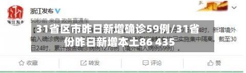 31省区市昨日新增确诊59例/31省份昨日新增本土86 435-第2张图片