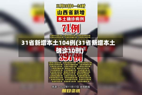 31省新增本土104例(31省新增本土确诊10例)